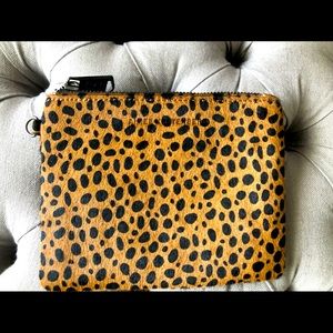 Aimee Kestenberg makeup pouch, in leopard fur.
